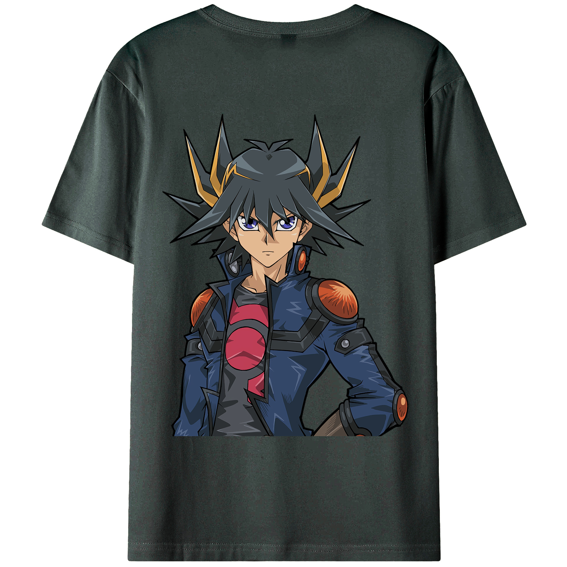 （画像用） 遊☆戯☆王 Yu-Gi-Oh! 綿100％ メンズ半袖Tシャツ（バックプリント） 通気性